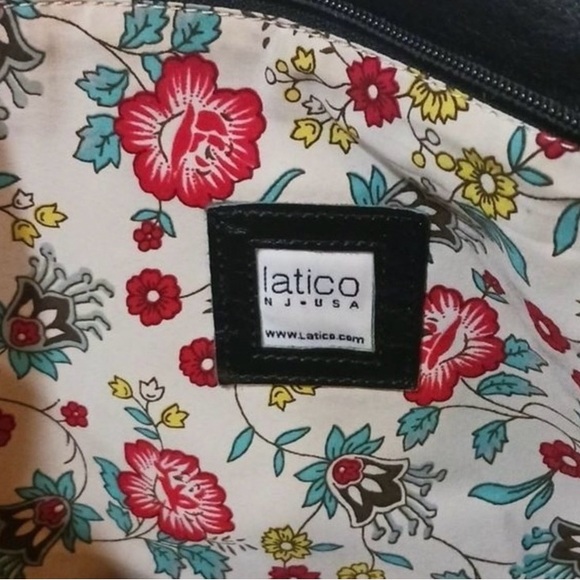 Elegant Black Leather Tote Bag Latico - Picture 5 of 9